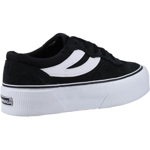 Superga 3041 Revolley Colorblock Platform Leer Dames Zwart/Wit Trainers