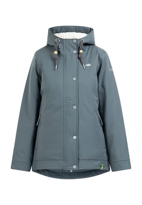 Schmuddelwedda Winterjas gemaakt van gerecycled polyester yuka Dames blauw-grijs