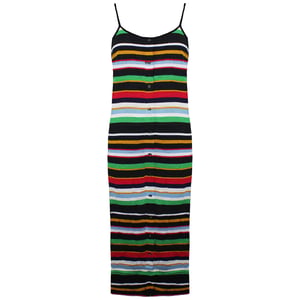Vans Off The Wall Mouwloze Gestreepte Multicoloured Midi Dress VN0005HW448