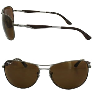 Ray-Ban zonnebrillen 3519 029/83 Gunmetal Brown gepolariseerd 59 mm