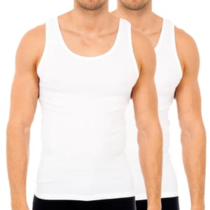 2er-Pack Unterhemden mit breiten Trägern für Herren, Modell AS02300