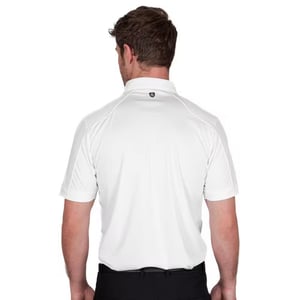 Island Green Heren Gestikt Golf Poloshirt (Wit)