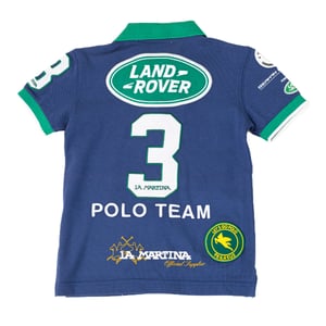 Jongenspolo met korte mouwen en contrasterende reverskraag 2KP027