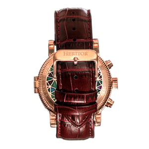 Heritor Automatisch Legacy horloge met leren bandje met dag/datum