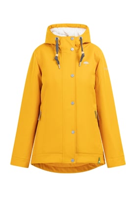 Schmuddelwedda Winterjas gemaakt van gerecycled polyester Dames mosterd