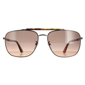 Police zonnebril spld43 oorsprong 44 584k glanzende gunmetal matte rookgradiënt oranje