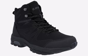 Hi-Tec Jackdaw Mid WP Heren Wandelschoenen Van Polyester In Zwart/Koolstofgrijs