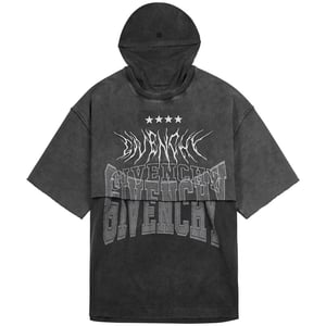 Givenchy overlappend ontwerp grijs T-shirt