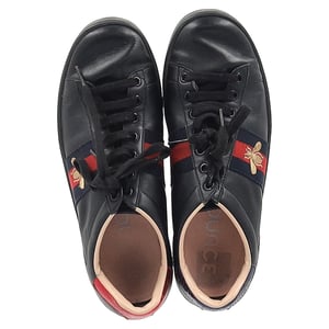 Gucci Ace Bee Lage Sneakers van Zwart Kalfskindleder
