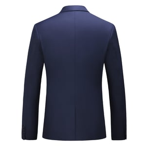 Mode-jasje Casual blazer met één knop Marineblauw