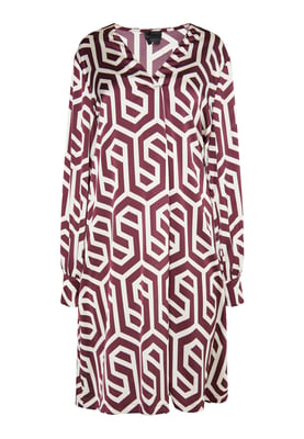 Dreimaster midi-jurk Dames Gebroken witte Bordeaux