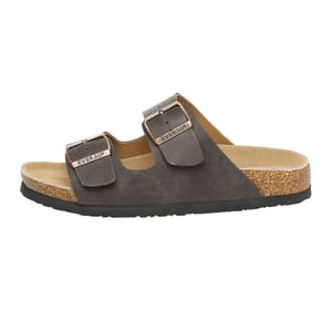 EVER AU Vrouwen Mallard Leren Tweeling Gesp Sandalen - Bruin Geolied Leer
