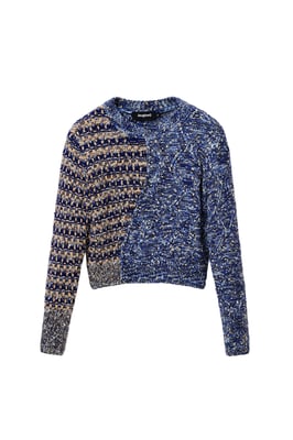 Desigual Damen Blauw Breigoed