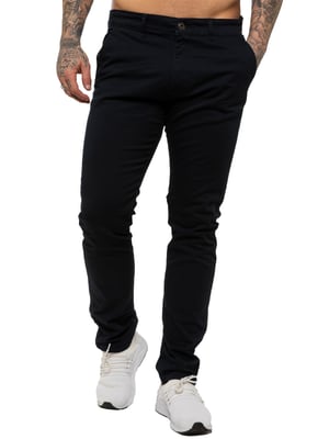 Enzo | Heren Slim Fit Stretch Chino Jeans - Marineblauw