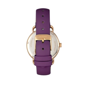 Bertha Gwen lederen band horloge met dag/datum