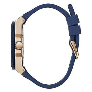Guess W1049G2 Legacy Blauw Wijzerplaat Blauw Siliconen Herenhorloge