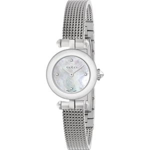 Gucci YA141512 Moeder van Parel Diamond Dot Dial dames horloge