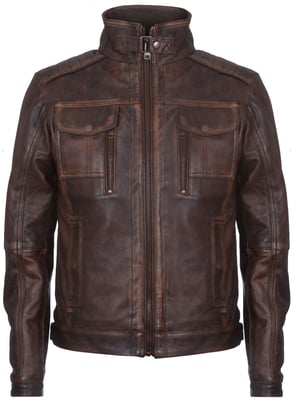 Leren Biker Distressed motorjas