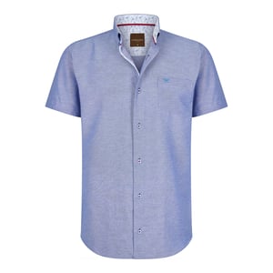 Cappuccino Italia Overhemden Korte Mouw Royal Blauw