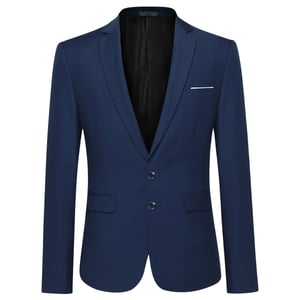 Klassieke marineblauwe blazer Blazer met twee knopen