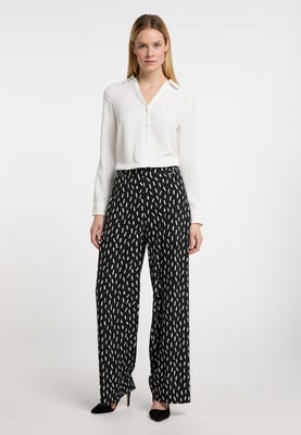 Dreimaster Stof broek Dames zwart en wit