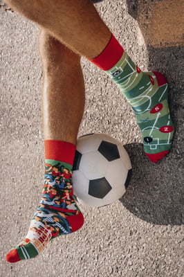 SPOX SOX - Voetbal Crewsokken voor Heren & Dames - Mismatch Voetbalkousen - Voetbal