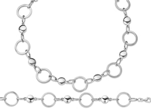 Orphelia Dames 925 Sterling Zilveren Set: Ketting + Armband - Zilver SET-014