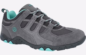 Hi-Tec Quadra II Suede Wandelschoenen Voor Dames In Grijs/Mint