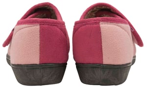 Dunlop - Dames Verstelbare Brede Pasvorm Geheugenfoam Bloemige Klittenbandslippers voor Oudere Vrouwen