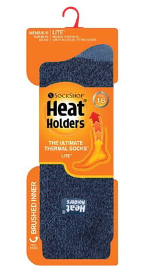 Heat Holders - Lite 3 paar thermo herensokken - Blauw