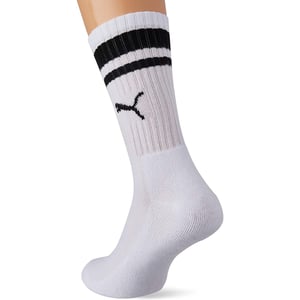 Puma Unisex Adult Heritage Stripe Crew Socks (pak van 2) (Wit/zwart)