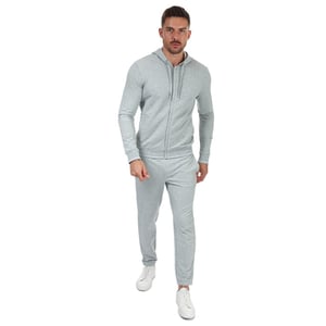 Armani Exchange herenhoodie met rits en logo in grijs