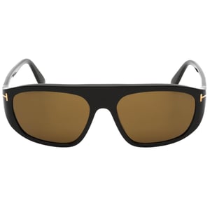 Tom Ford Roviex Lens glanzende zwarte zonnebril
