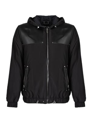 Les Hommes jas Windbreaker Mannen zwart