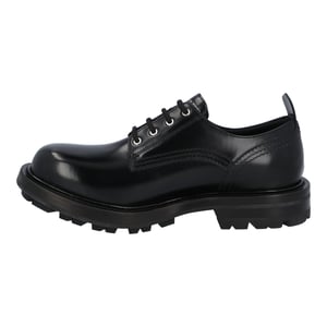 Alexander McQueen Geribbelde Zool Veterschoen 'Zwart'