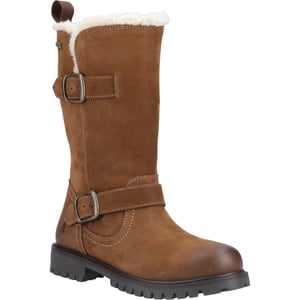 Hush Puppies Winnie Leren Dameslaarzen Tan