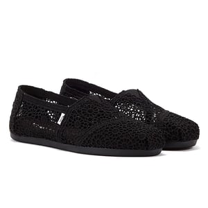 TOMS Apargata Crochet zwarte dames Espadrilles
