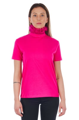Frankie Morello Roze Katoenen Tops T-Shirt