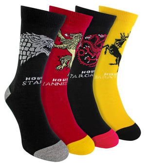 4 Paar Heren Game of Thrones Sokken | House of Dragon GOT Novelty Sokken - Assortiment