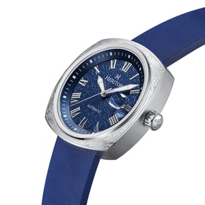 Heritor Automatic Davenport horloge met gegraveerde leren band en datum