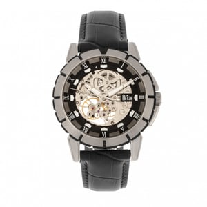 Reign Philippe automatisch skelet horloge met leren band