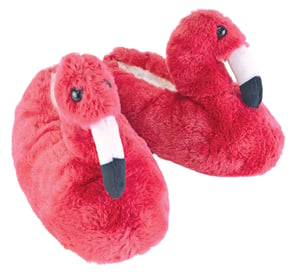 Dames nieuwigheid zachte zolen flamingo pantoffels - Roze