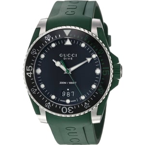 Gucci YA136310 Dive zwarte wijzerplaat herenhorloge