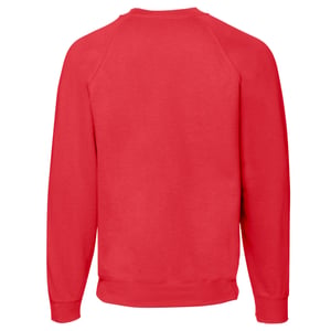 Fruit of the Loom Heren Klassiek Raglan Sweatshirt (Rood)