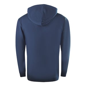 Cavalli Class Aysmmetric Box Design marineblauwe hoodie met rits