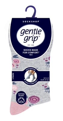 6 paar sokken zonder elastiek damessokken met zachte grip - SOLRH216