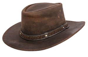 Cowboy Aussie echte lederen Bush-hoed