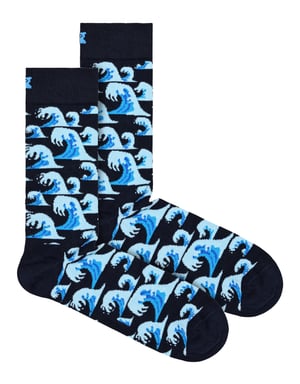 Happy Socks - Novelty Golfwave Sokken | Geweldig Cadeau - Golven