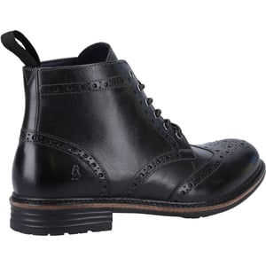 Hush Puppies Joshua Leer Heren Zwart Laarzen