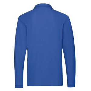 Fruit of the Loom Heren Premium Pique Poloshirt met lange mouwen (Koningsblauw)